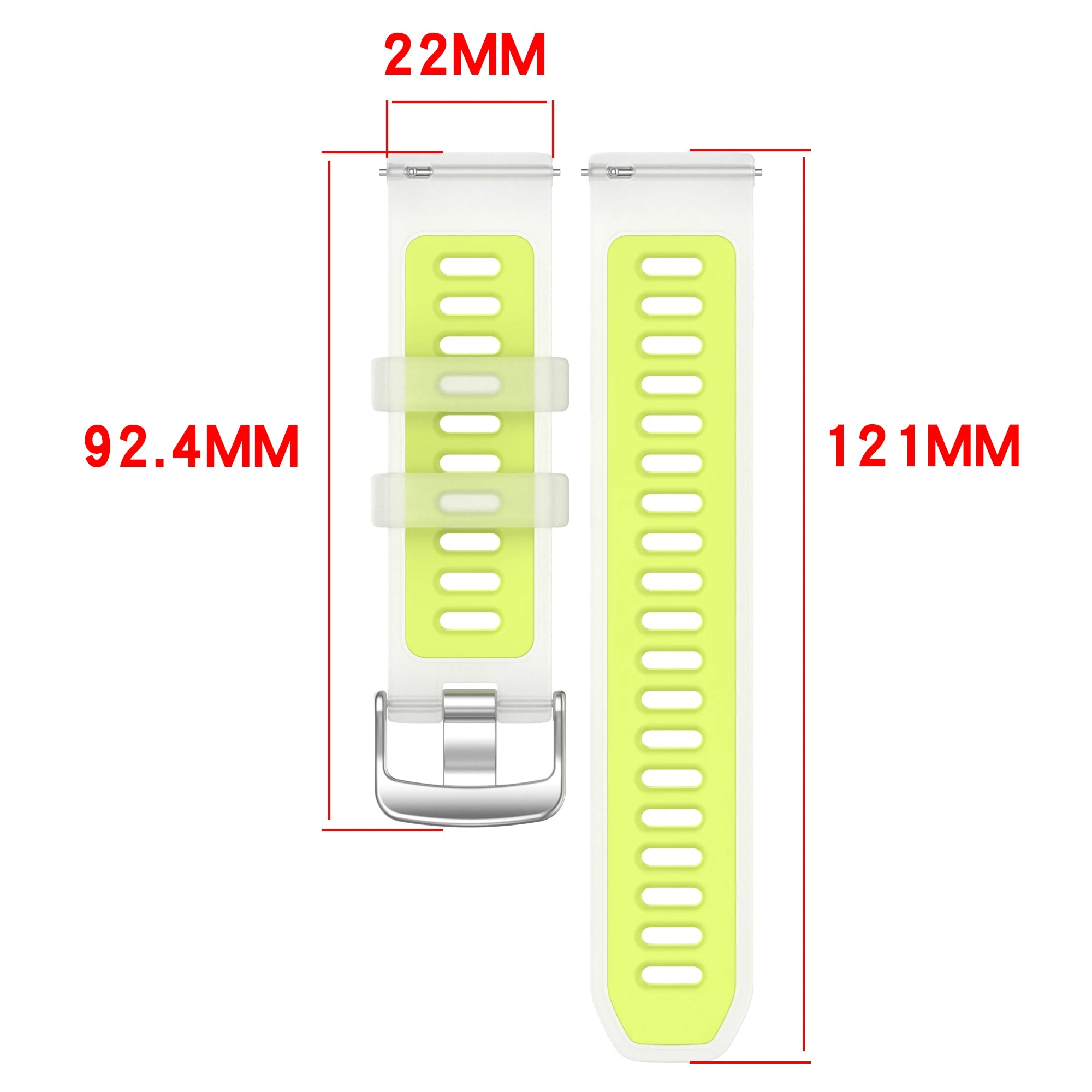 Two-Tone Silicone Strap for Garmin – 22mm & 20mm Quick Release Watch Band Strap Oasis Select