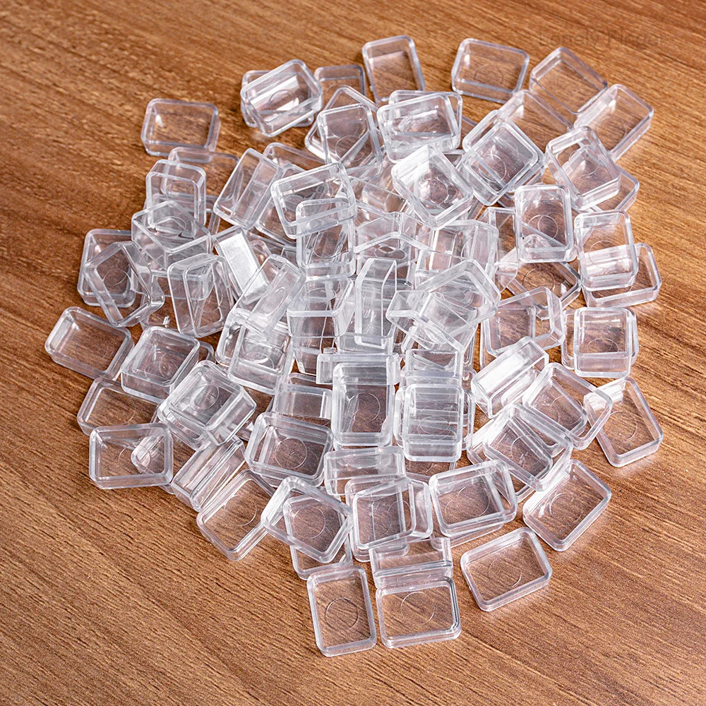 50/100Pcs 0.5ml Empty Plastic Watercolor Paint Pans for Watercolor Oils or Acrylics Travel Art Drawing Oasis Select
