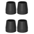 New Rubber Shower Chair Leg Caps 28mm Heavy Duty Replacement Caps Feet Grey Black Non Slip Tips Bath Seat Stools Oasis Select Black