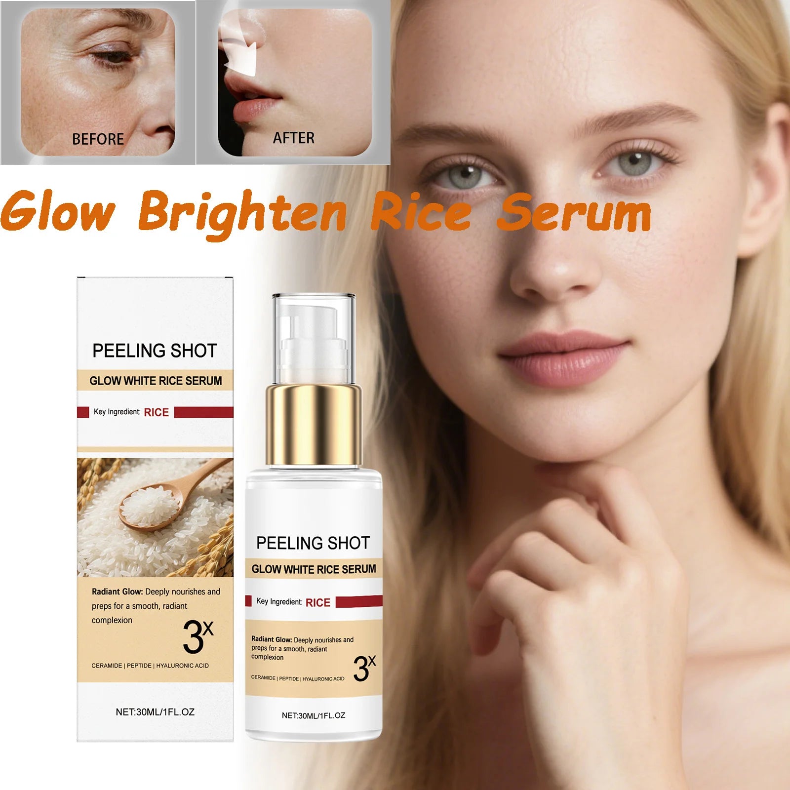 Hoygi Rice Essence Brightening Face Serum – Niacinamide 30ml Brightening Face Serum Oasis Select