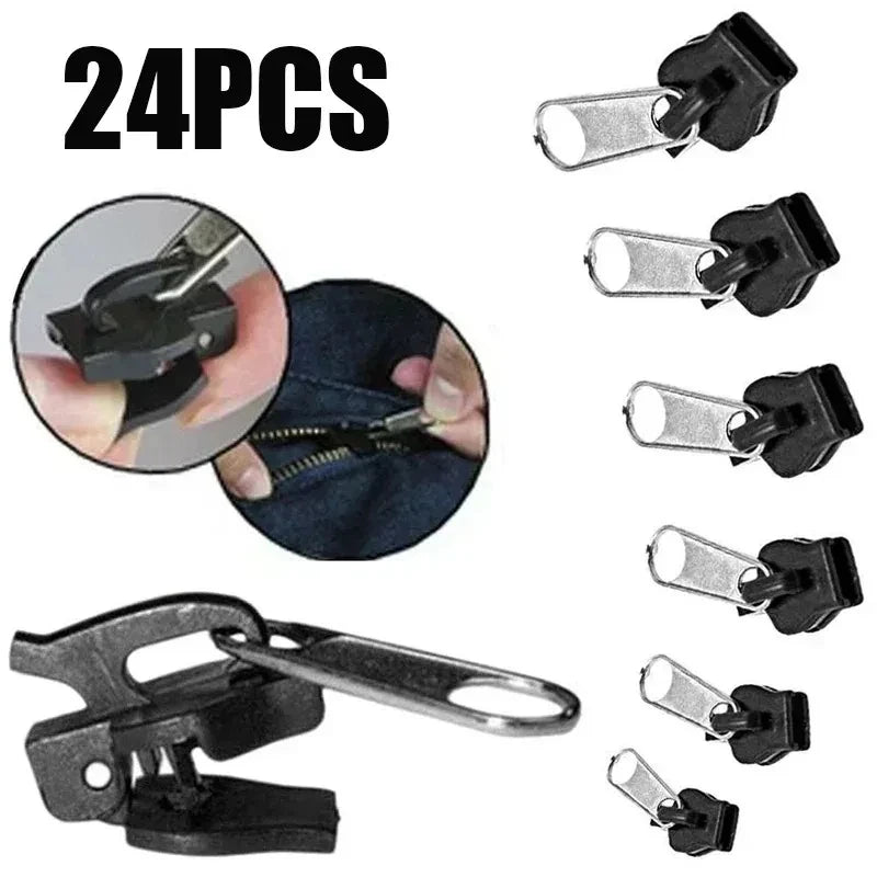 6-30Pcs New Instant Zipper Universal Instant Fix Zipper Repair Kit Replacement Zip Slider Teeth Rescue New Design for DIY Sew Oasis Select
