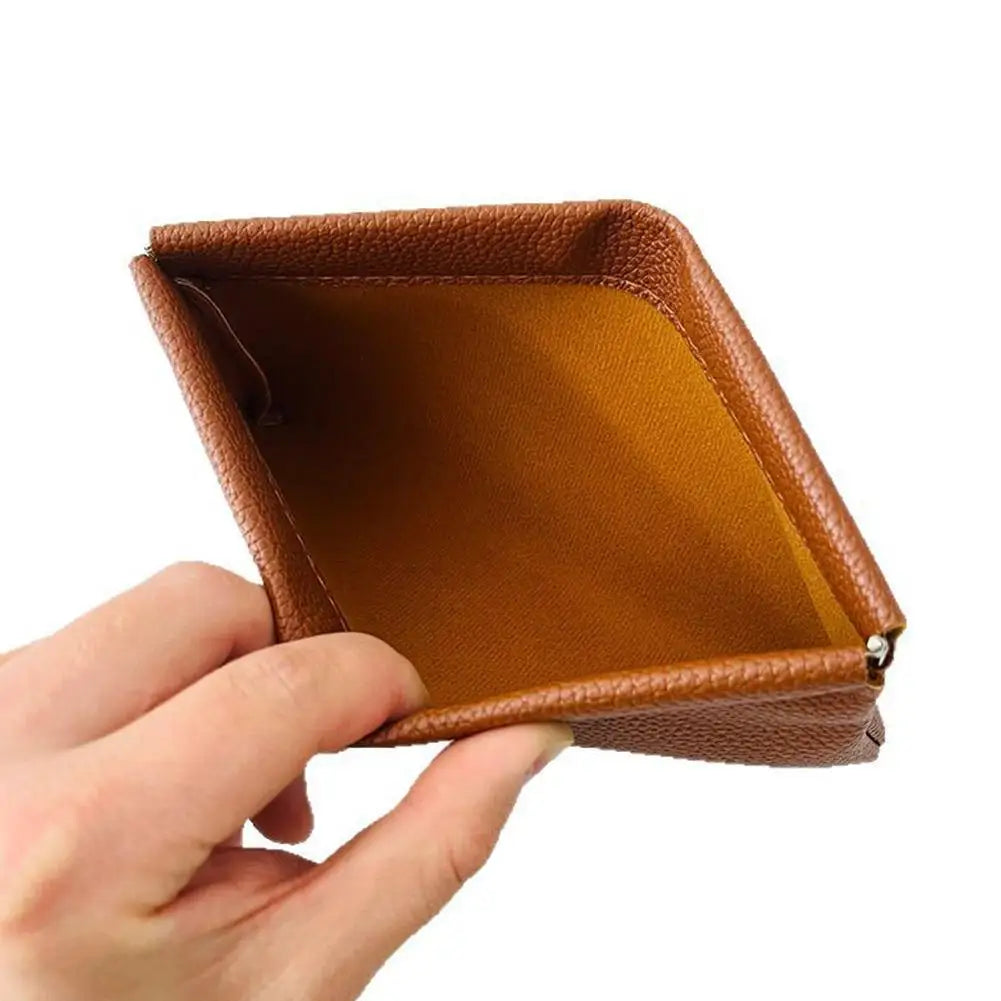 PU Leather Long Coin Purse – Multi-Function Zipper Wallet