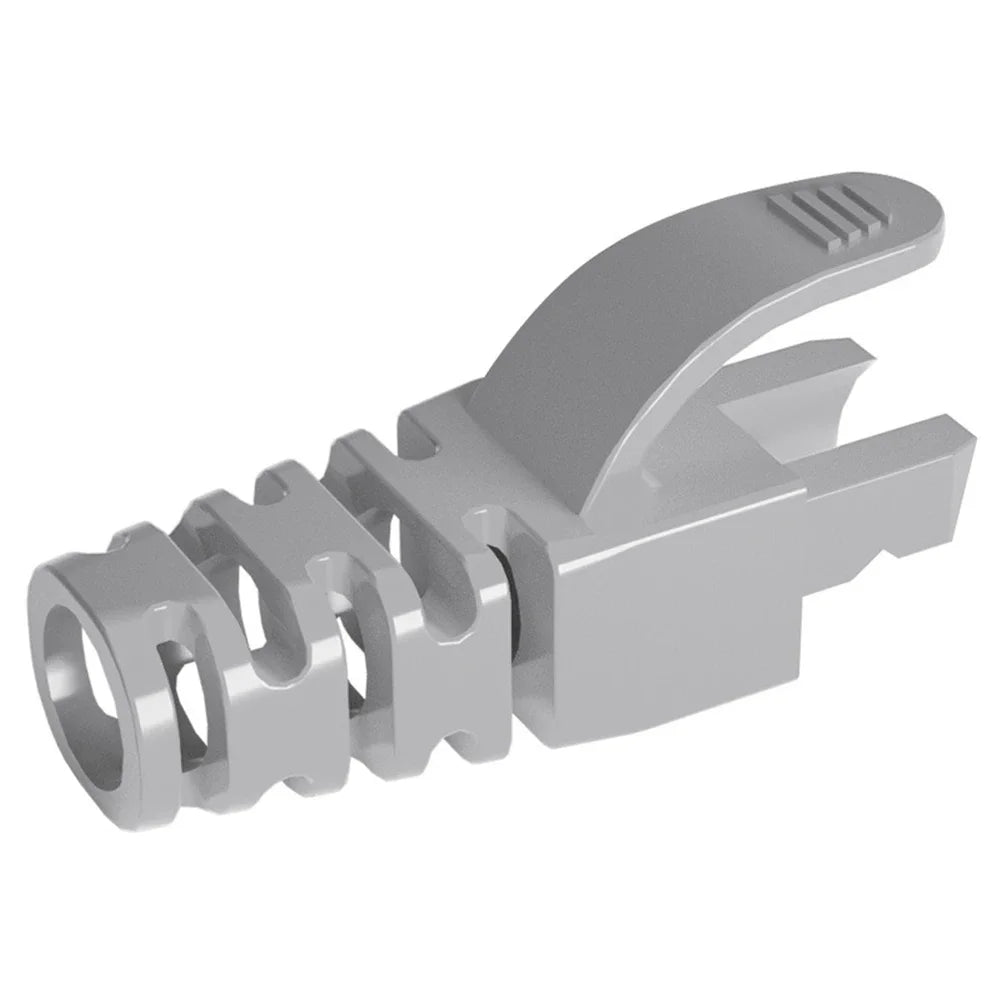 10-50 Pcs Multicolour RJ45 Caps Cat 5 CAT6 Protective Sleeve RJ-45 CAT6 CAT5e Adapter Cap Ethernet Network Cable Connector Plugs Oasis Select 50pcs Light gray