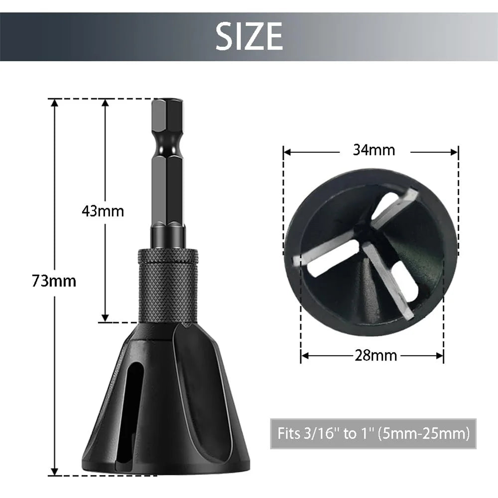 JUSTINLAU Deburring Tungsten Steel Chamfer Thread Trimmer Alloy Remove Burr Screw Rod Bolt Deburring Tool Oasis Select L