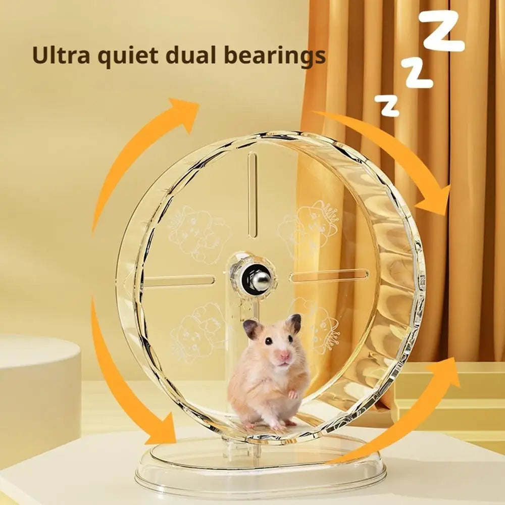 Hamster Transparent Running Wheel Toy For Hamster Quiet Running Exercise Toy Easy To Disassemble And Clean Pets Accessories Oasis Select