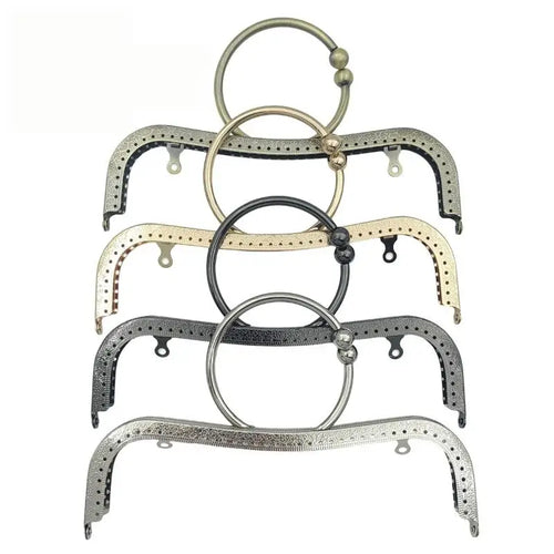 22cm Metal Purse Frame Kiss Clasp M-Shape DIY Bag Handle Bag Frame Clasp Oasis Select