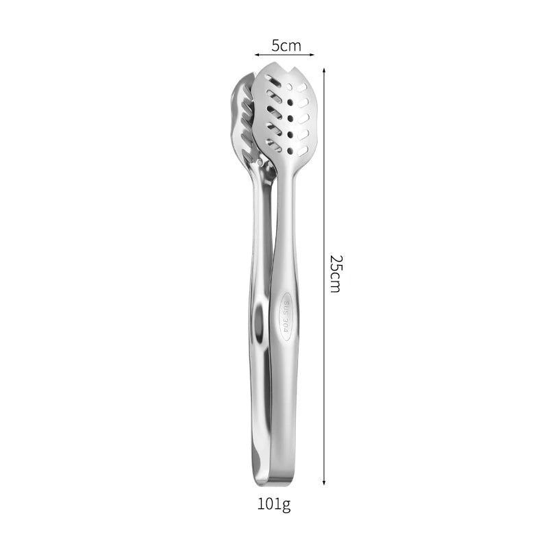 Cat Design Stainless Steel Grill Tongs Heavy Duty Kitchen Food Tongs for Outdoor Cooking Small Appliances Oasis Select Silver Leaf