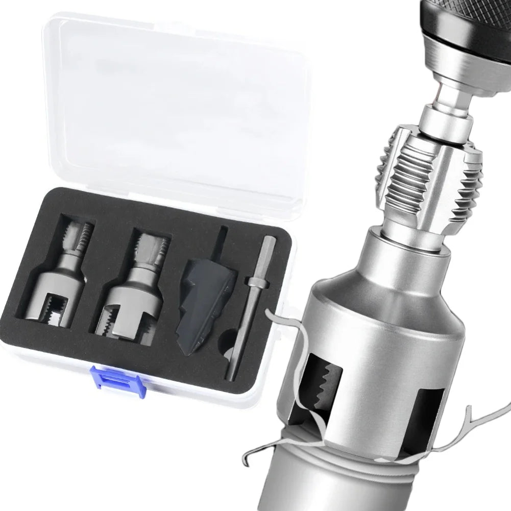 PPR/PVC Pipe Threader Kit – Triple-Flute Counterbore Drill Pipe Threading Tool Oasis Select