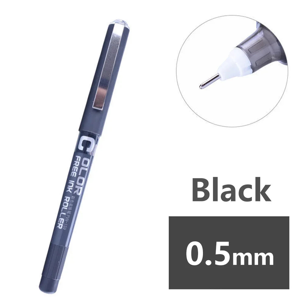 Fine Nib Gel Pen Student School Office Stationery 0.28mm/0.38m/0.5mm Fine Nib Gel Pen Big Ink Capacity Ballpoint Pen Drawing Pen Oasis Select 0.5mm Black