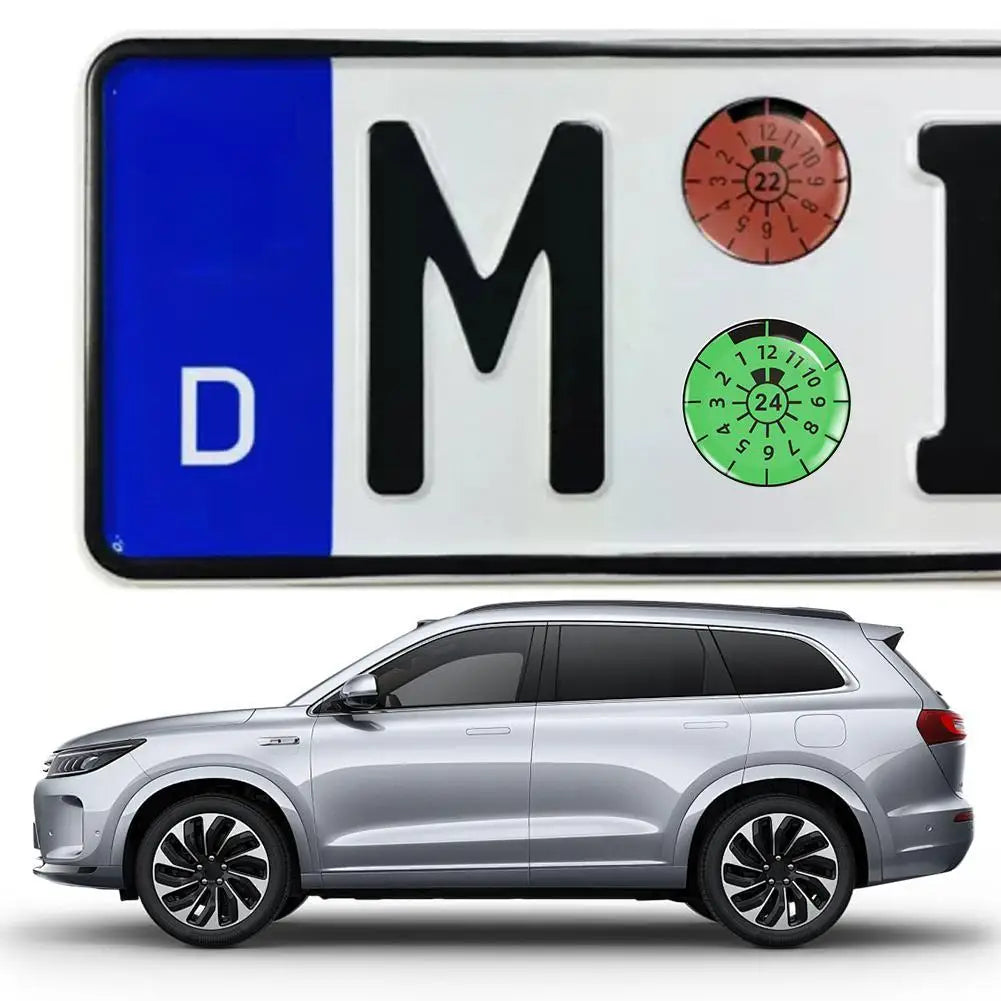 German License Plate 3D Gel Dome Car Sticker – 4pcs Decal