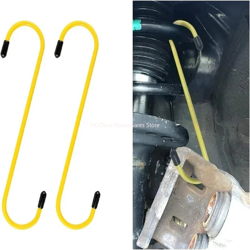 S-Shaped Brake Caliper Hanger Hooks with Rubber Tips - Universal Auto Tool for Brake Pad Replacement & Maintenance Oasis Select