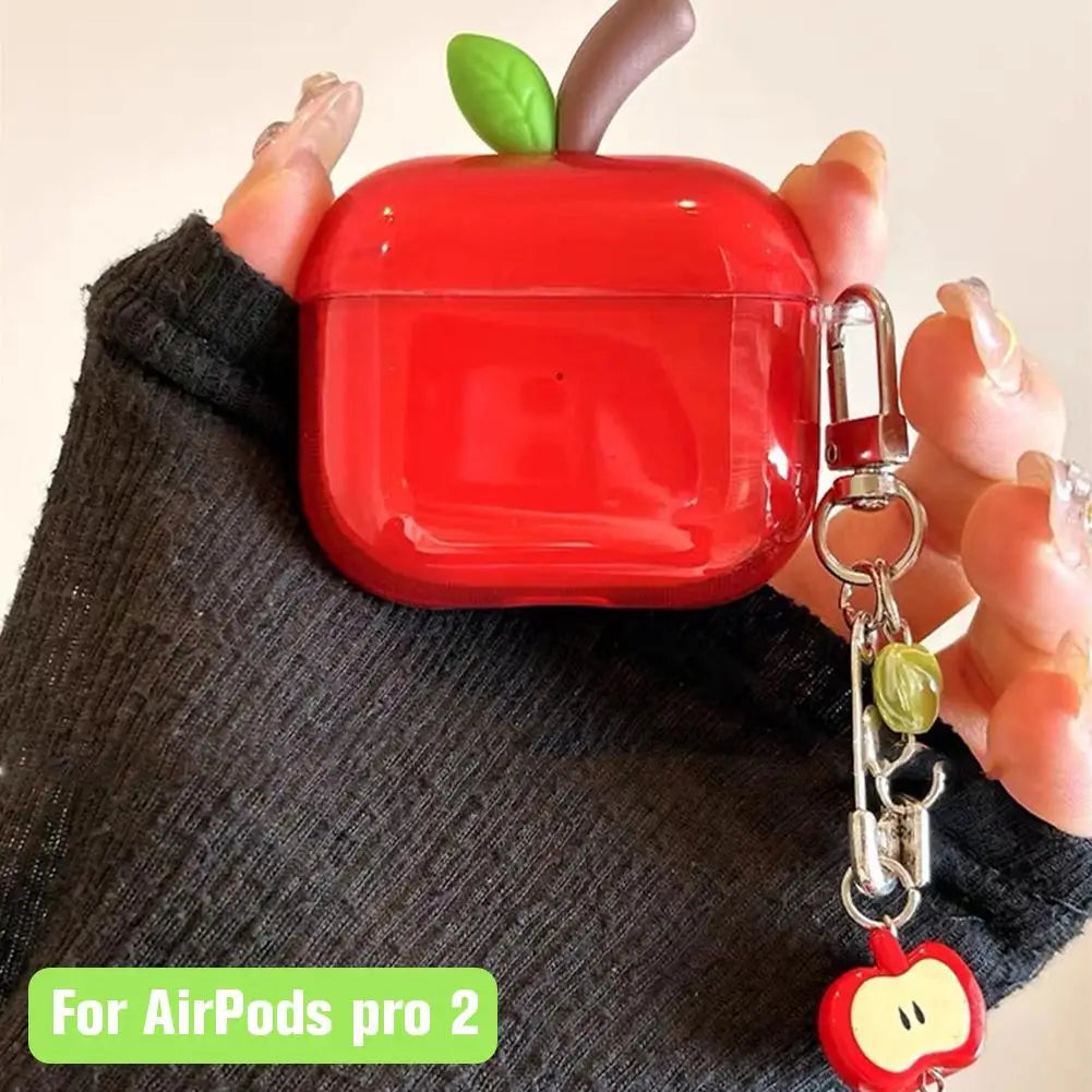 AirPods Pro 2 / AirPods 4 Silicone Case – Apple Branch & Keychain