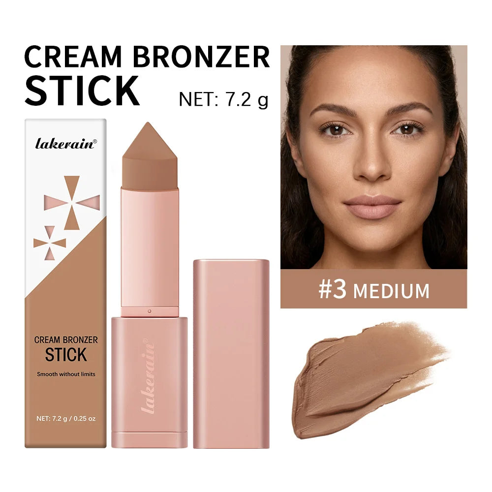 Contour Stick Bronzing Cream Bronzer Stick Contouring Instant Highlights Dark Circles Face Contour Facial Foundation Makeup Oasis Select 3medium