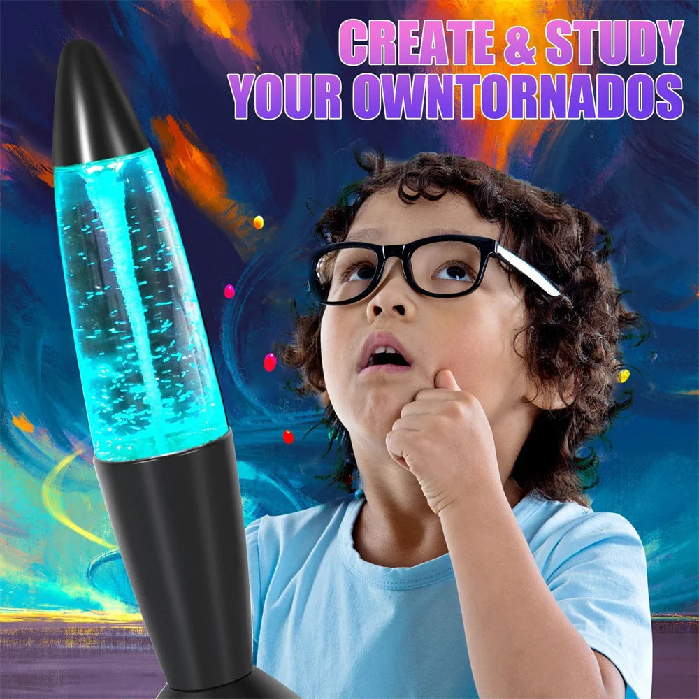 SHINEKNOT Tornado Lamp RGB LED Night Light | USB & AA