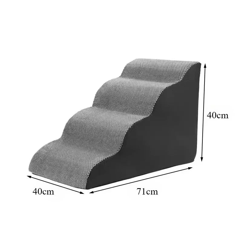 Puppy Stairs Soft Ladder Dogs Pets Sofa Bed Ramp Ramp for Dogs Protecting Pet Joint Safety Stairs Elderly Dog Steps Pet Supplies Oasis Select 4 step 40cm