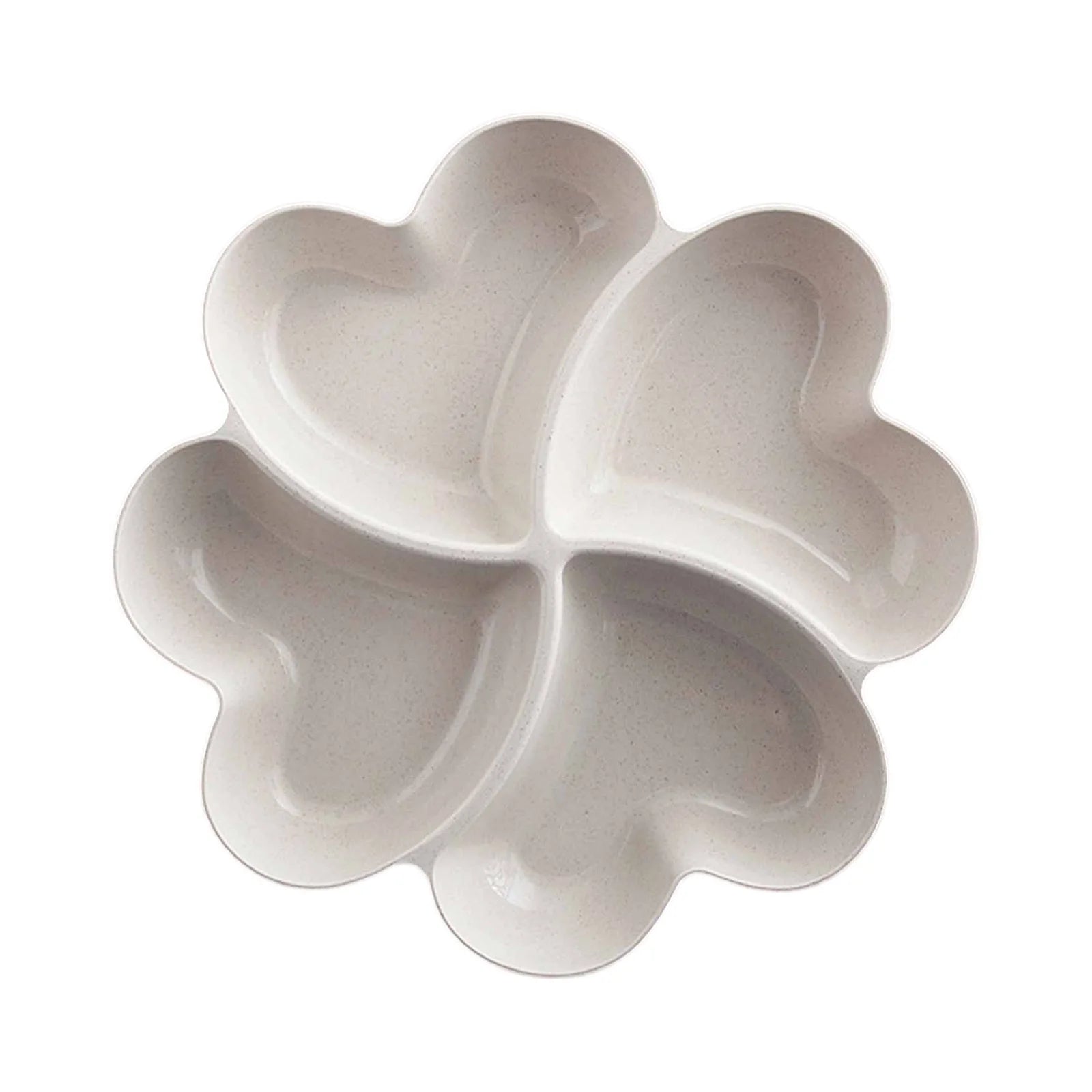 Four-Leaf Clover Snack Plate – Heart Compartment Fruit Tray Serving Snack Tray Oasis Select