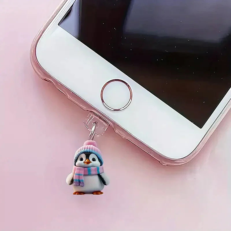 Cute Cat & Dog Type-C Dust Plug Charm Pendant