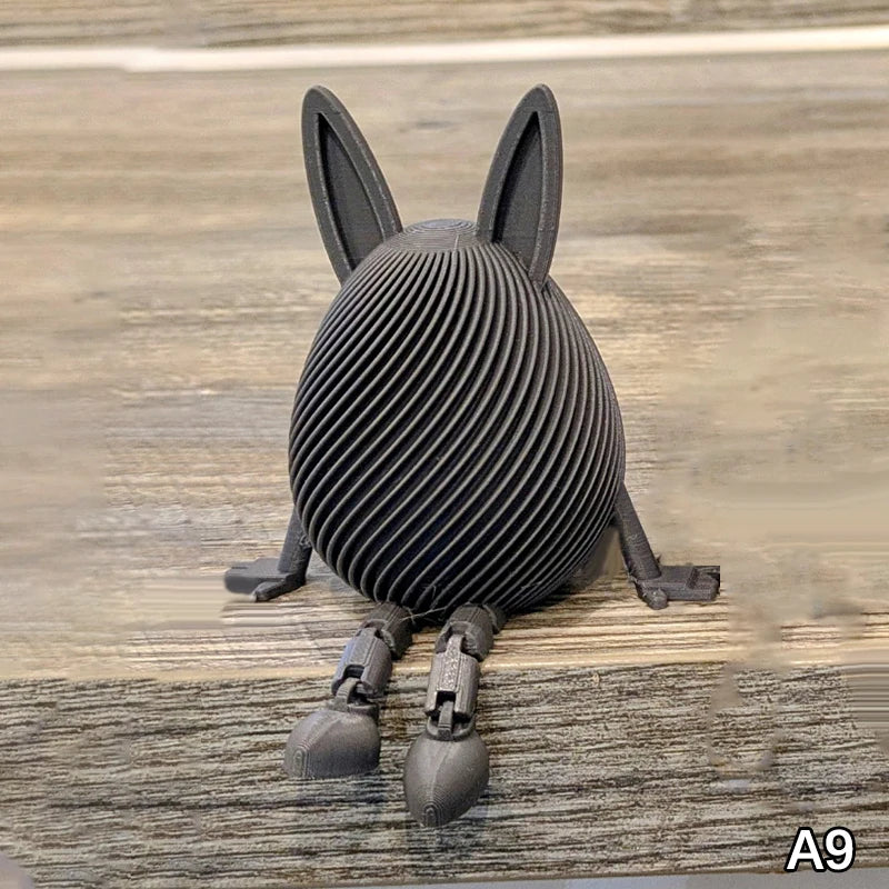 3D Easter Rabbit Egg Model With Movable Joints Egg Ornament Articulated Egg Statue Home Office Decor Easter Decor Perfect Gift Oasis Select A9