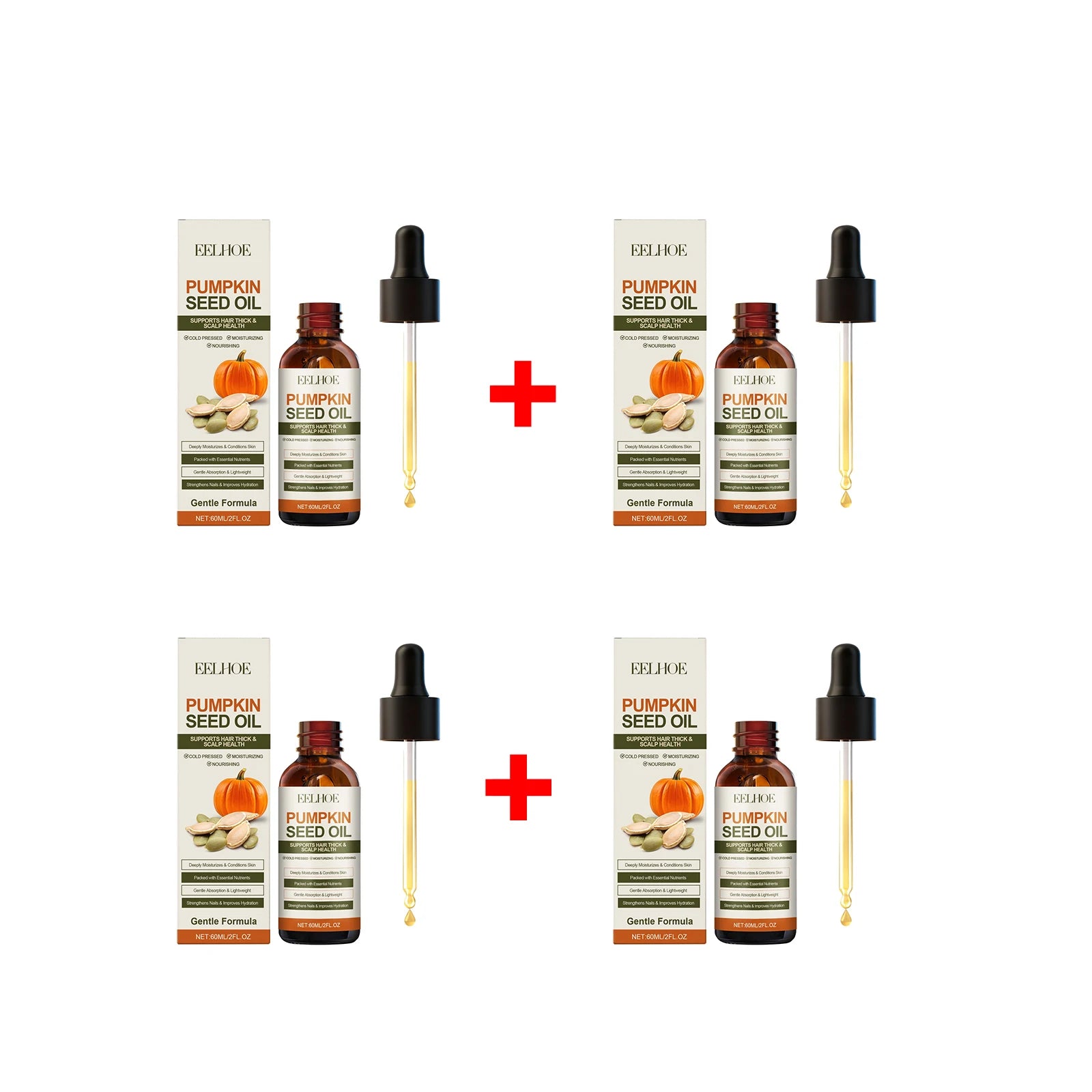 EELHOE Pumpkin Seed Oil – Nails, Hair & Skin Care 60ml Multi-Use Beauty Oil Oasis Select 4PCS