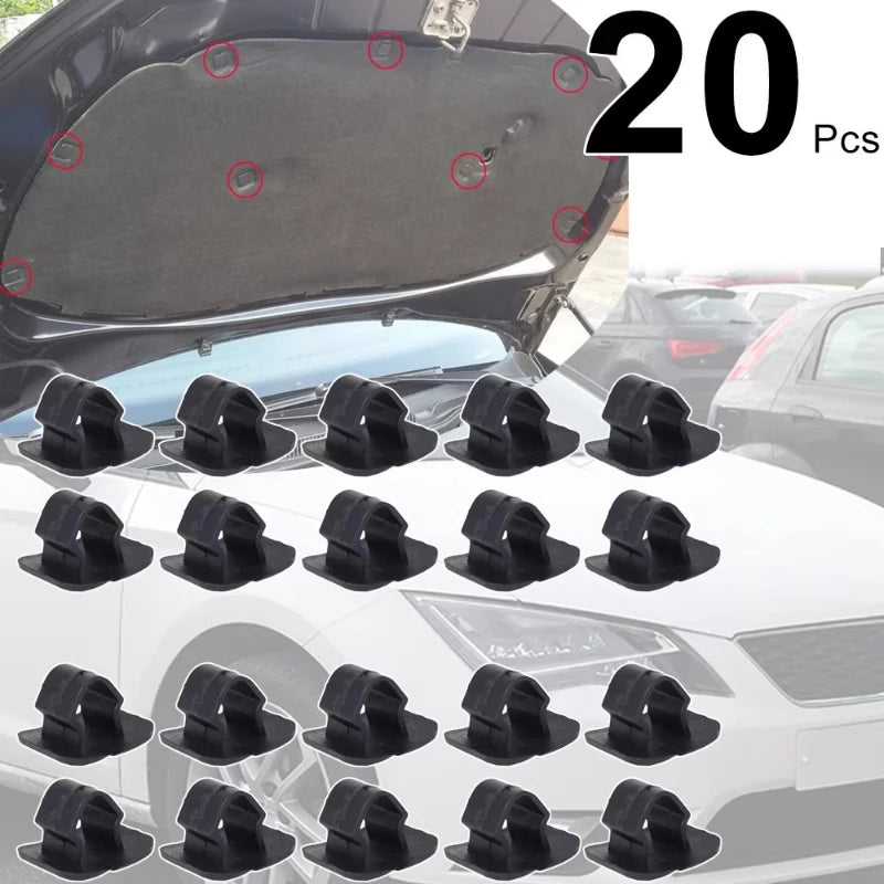 10/20/30/40/50/60pcs Vehicles Clips Retainer Spare Strong Easy Installation Fitment Heat-Resistant Hood Insulation Pad Ample Oasis Select