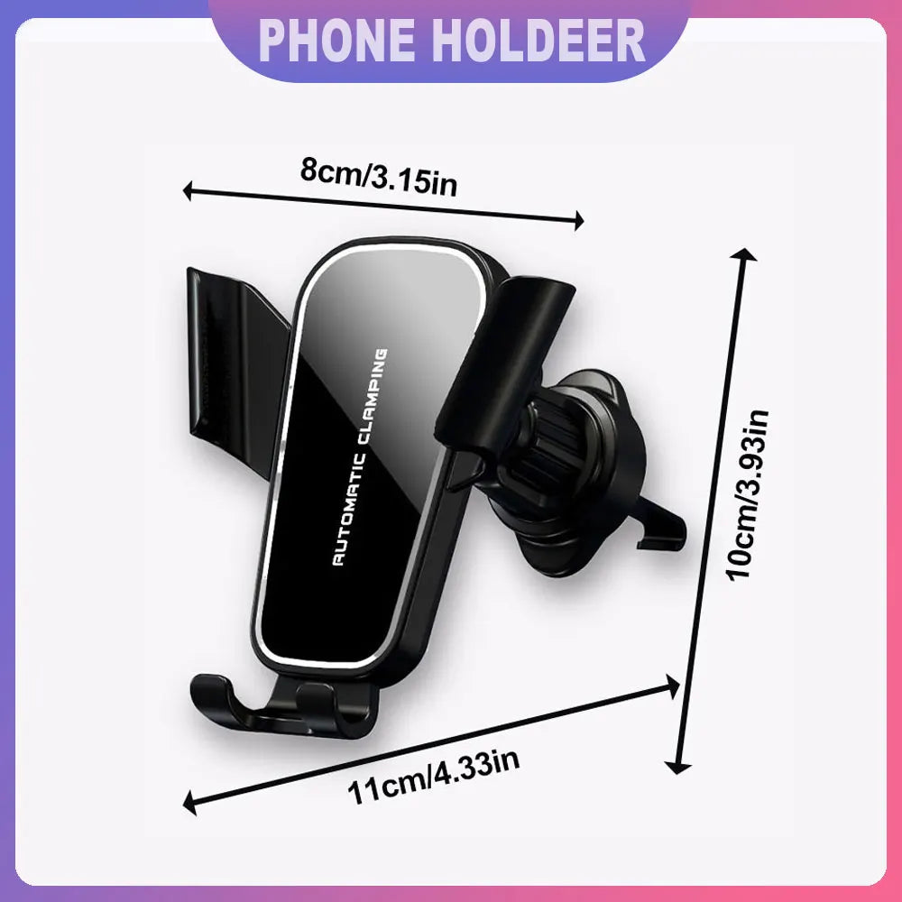 Car Air Vent Phone Holder – 360° Gravity Mount for 5–7" Phones