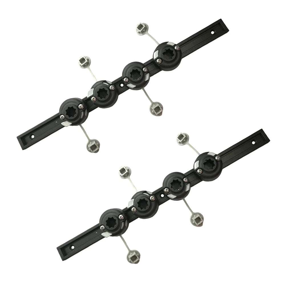 Kayak Aluminum Slide Track Rails Bracket with four Fishing Rod Holder Mounting Base DIY kayak systems Oasis Select 2 set