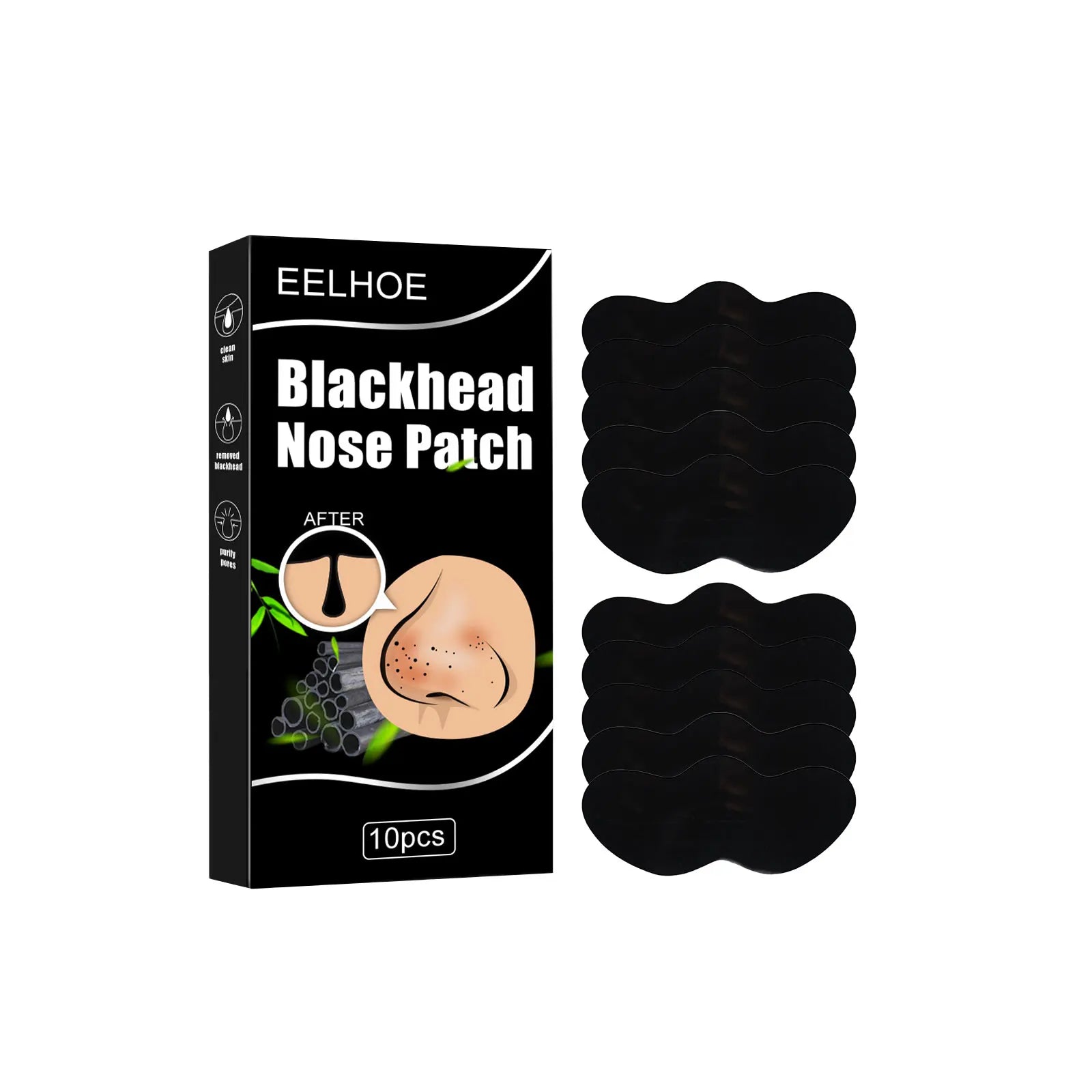 Pore-Cleaning Nose Strips Pore Cleaning Blackhead Remover Smooth Skin Remove Black & White Heads Oil-Control Shrink Pores Oasis Select Charcoal