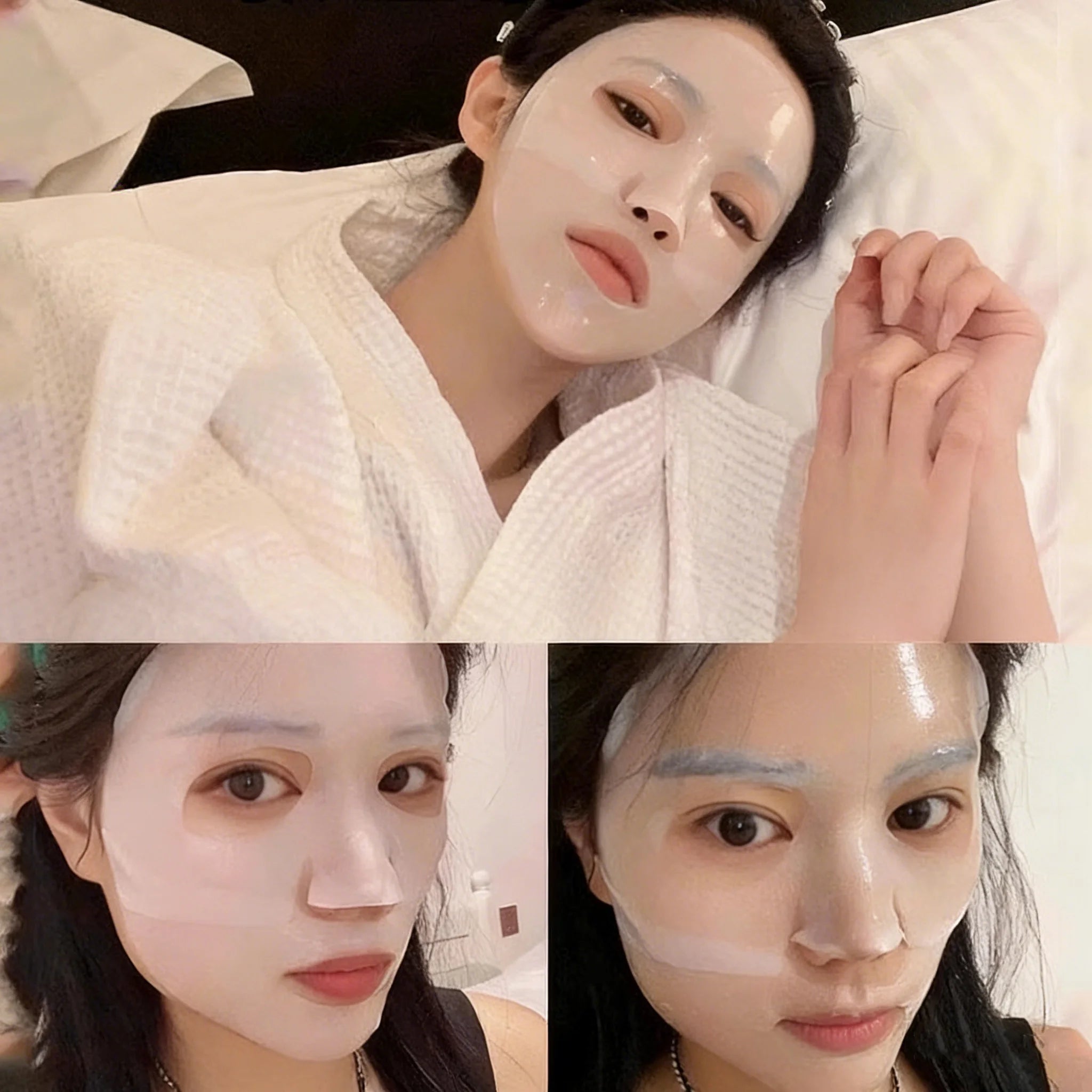 5pcs*30ml Hot Sale Seaweed Collagen Filling Crystal Mask Replenishing Fruit Jelly Skin Transparent Mask Skin Care Masque Oasis Select