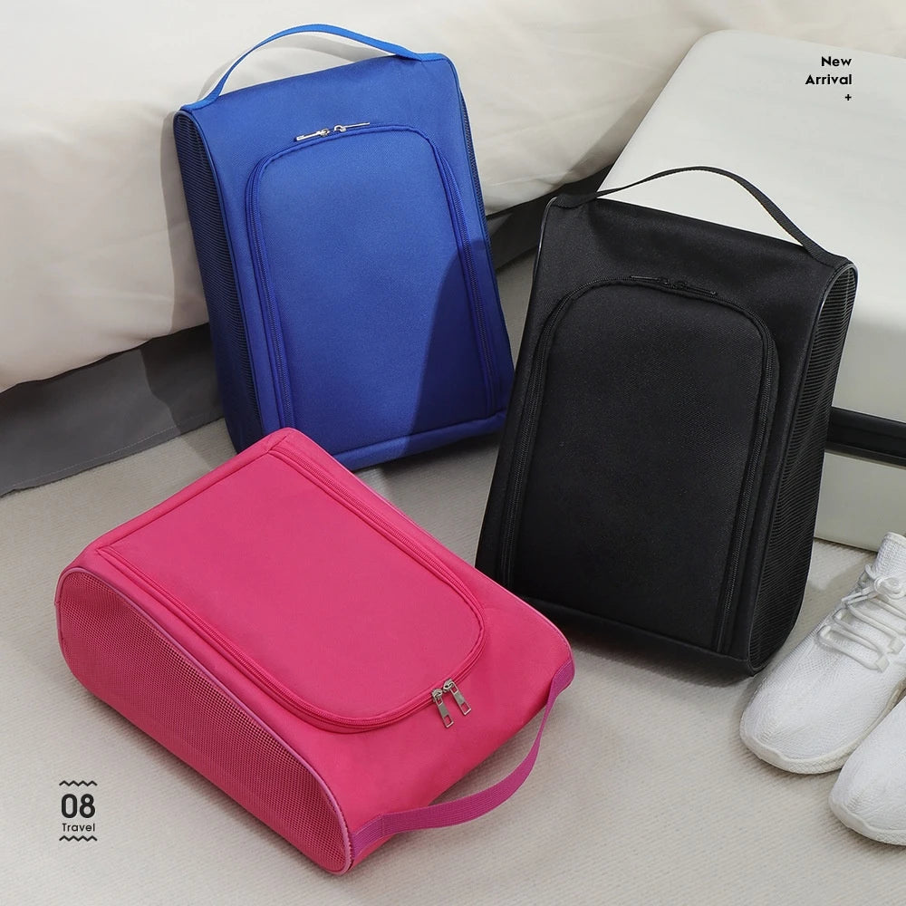 Lightweight Breathable Shoe Bag for Golf & Sports, Portable Oxford Cloth Shoe Carrier Bag, Dustproof Handbag for Travel Storage Oasis Select