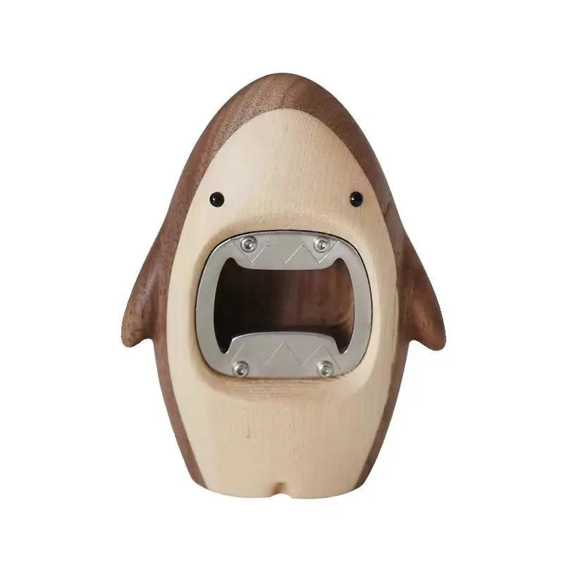 Wooden solid wood shark bottle opener household beer screwdriver wine vessel gift personalized bottle opener creative Oasis Select