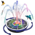 3.5w Solar Bird Bath Fountain Pump with Light, Blue/Purple Solar Fountain, Automatic/Night Mode Switching, Suitable for Courtyar Oasis Select Purple