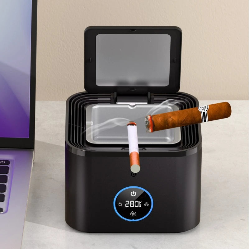 Creative Smart Ashtray Air Purifier for Home Office and Commercial Use with Cover Anti-Dust and Smoke Odor Removal Oasis Select