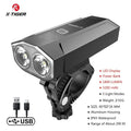 X-Tiger Bicycle Front Light Set Waterproof Rechargeable LED 5200mAh Mountain Bike Light Aluminum Alloy Ultralight Flashlight Oasis Select QD-1101