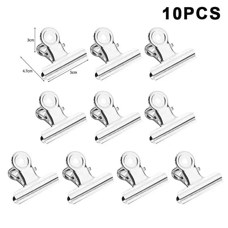 10-Pack Stainless Steel Food Bag Sealing Clips – Airtight & Reusable