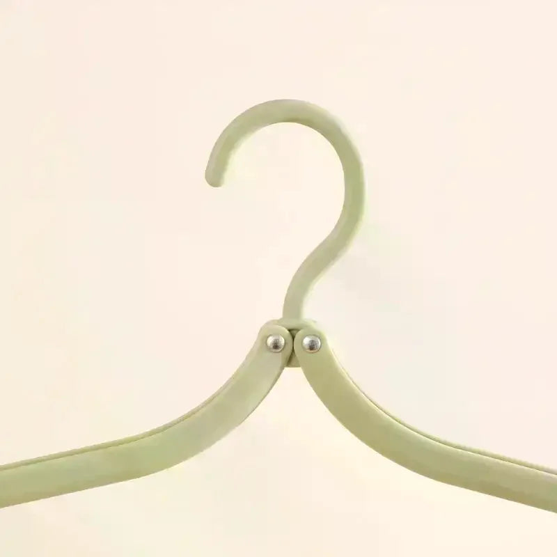 Folding Clothes Hanger with Non-Slip Clips | Space-Saving