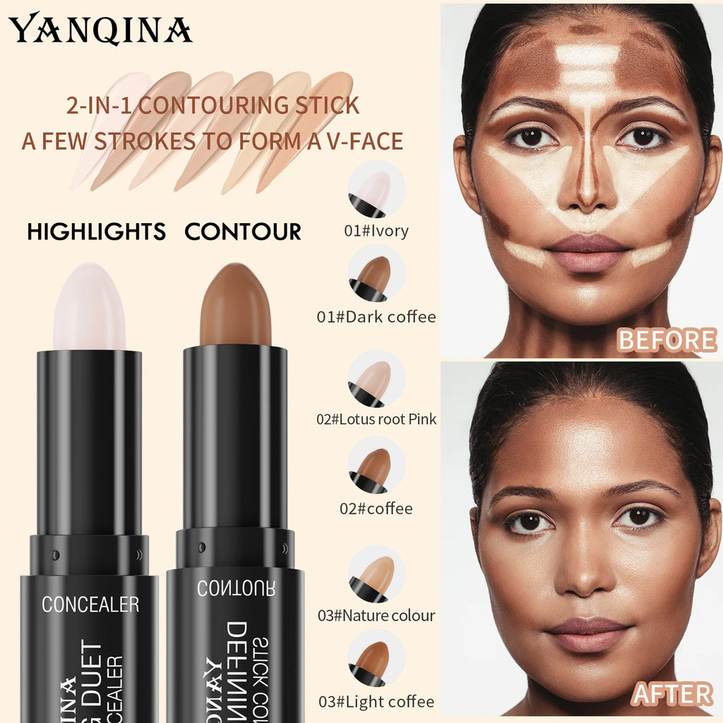 YANQINA Dual-Ended Highlight & Contour Stick | 3D Sculpting Pen
