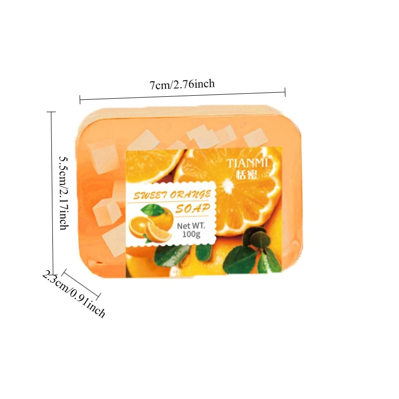 4PCS fruit jelly soap, deeply cleanses and removes makeup, bathes the whole body, moisturizes and nourishes Oasis Select