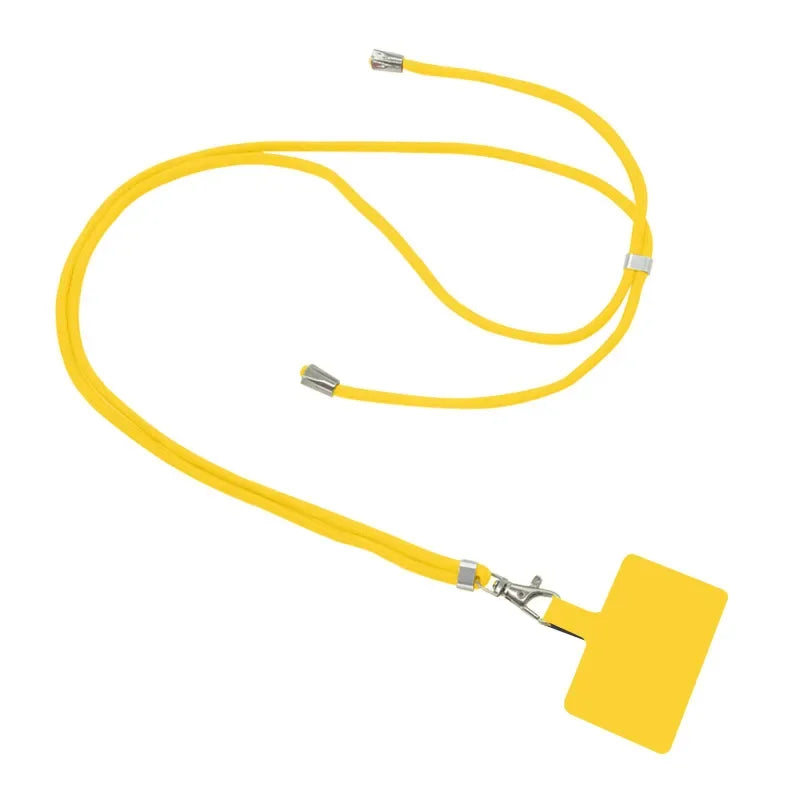 4/2/1Pcs Universal Phone Lanyard With Adjustable Length, Anti-Loss Safety Phone Case With Clip Fastener Oasis Select Yellow PU