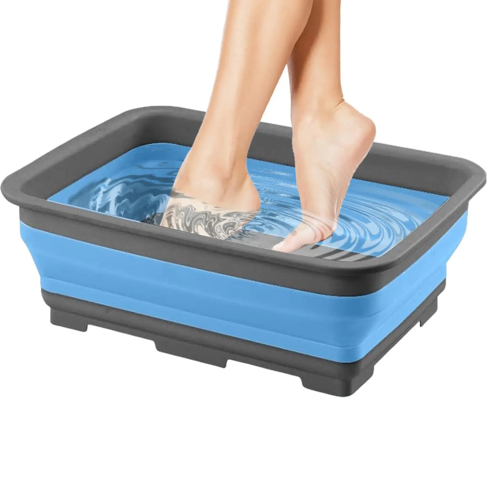 Foldable Foot Bath Folding Foot Bath Bowl Feet Soaking Bucket Pool Accessories for Hot Water Dry Skin Pedicure Salon Home Oasis Select