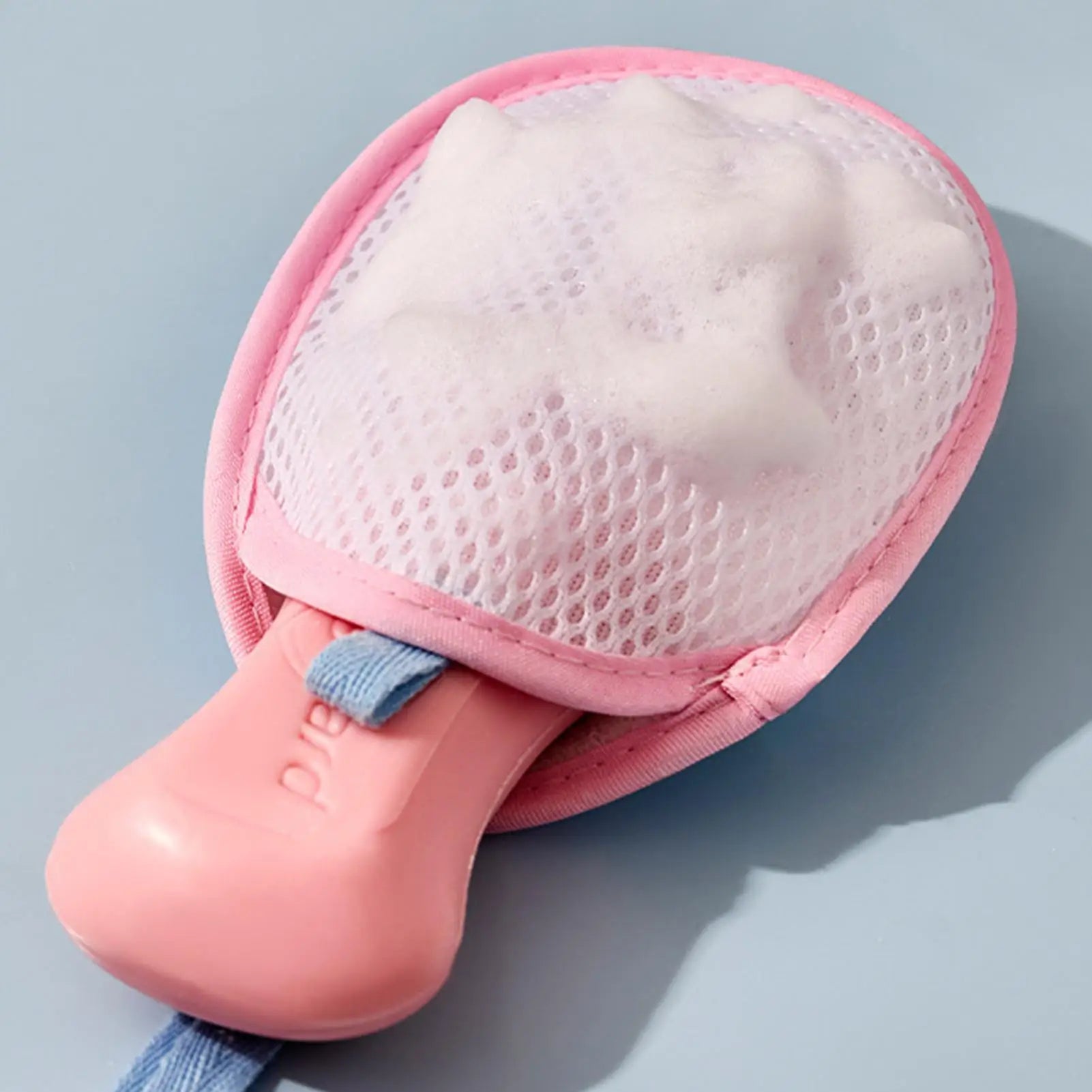 Soap Foaming Net Mesh Pouch with Lanyard Fast Foaming Shower Travel Holder Net Bath Flower Scrubbing Bathroom Accessories Oasis Select