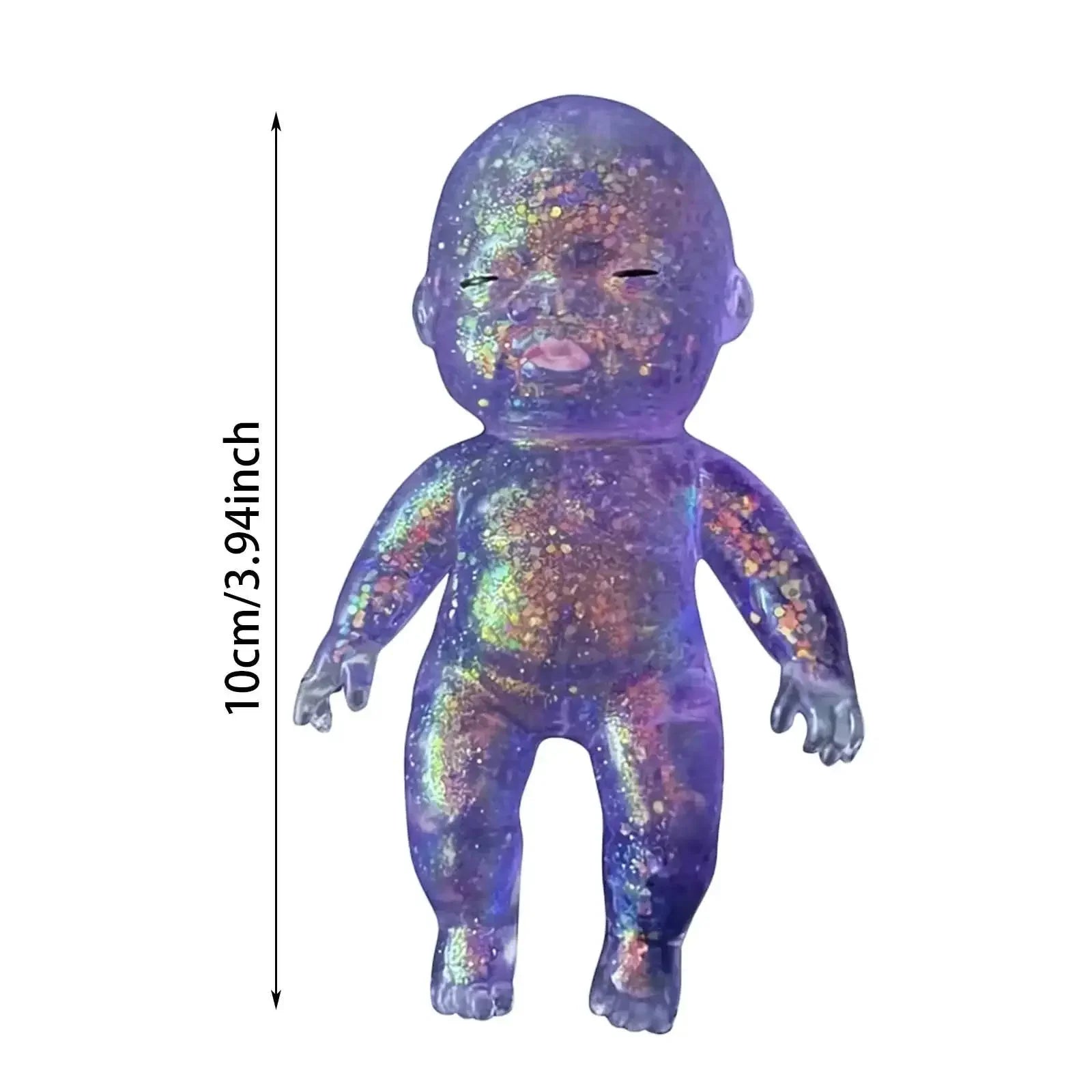 Stress Anxiety Relief 1pc Glitter Silicone Baby Squeeze Toys Slow Rebound Fidget Toys Soft Satisfying Sensory Toys For Kids Oasis Select