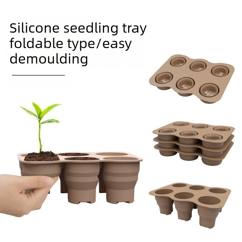Large Decorative Plant Pots Creative Silicone Nursery Trays Mini Pots for Succulents Pothos Green Plants Home Garden Seedlings Oasis Select
