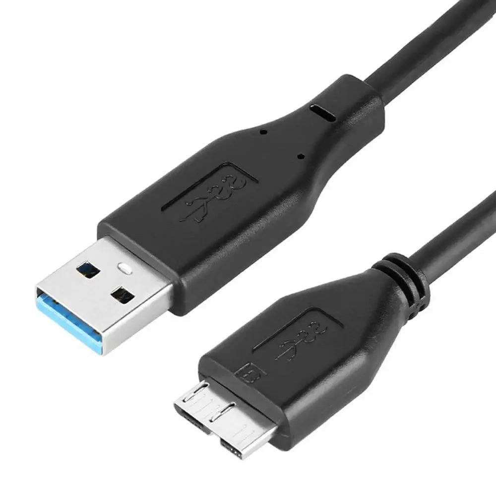 Converter Data Transfer Adapter Cord USB A to Micro B HDD Data Wire Data Sync Cable Cord Micro B USB 3.0 Cable Hard Drive Cable Oasis Select 40 cm black