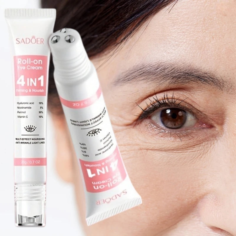 SADOER Roll-On Eye Cream 2-Pack | Niacinamide & Vitamin C