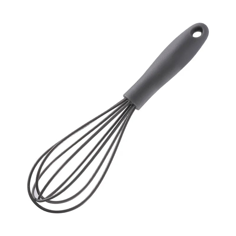 6-inch Mini Children's Silicone Egg Beater Household Manual Cream Egg Mixer Kitchen Baking Tool Oasis Select grey