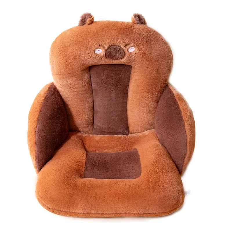Protection Pad Car Seat Cover Winter Warm Cushion Front Chair Seat Cover Soft Faux Fur Plush Comfortable Car Accessories Oasis Select COTTON Orange Autumn And Winter