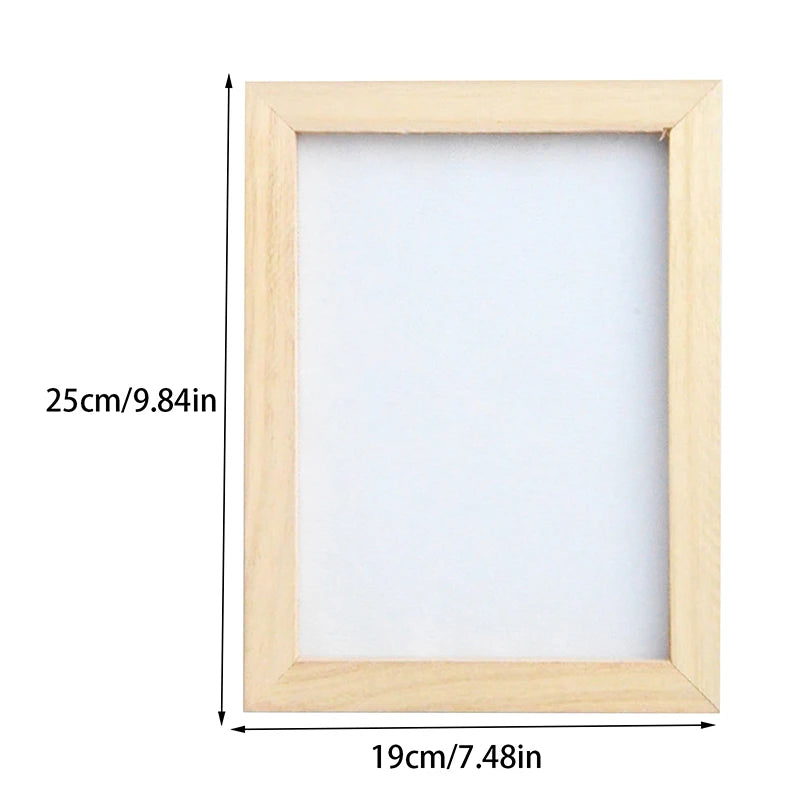 Paper Making Frame Screen DIY Wood Paper Making Papermaking Mould Crafts Handcraft Paper Recycling Tool Wooden Multi-size Oasis Select