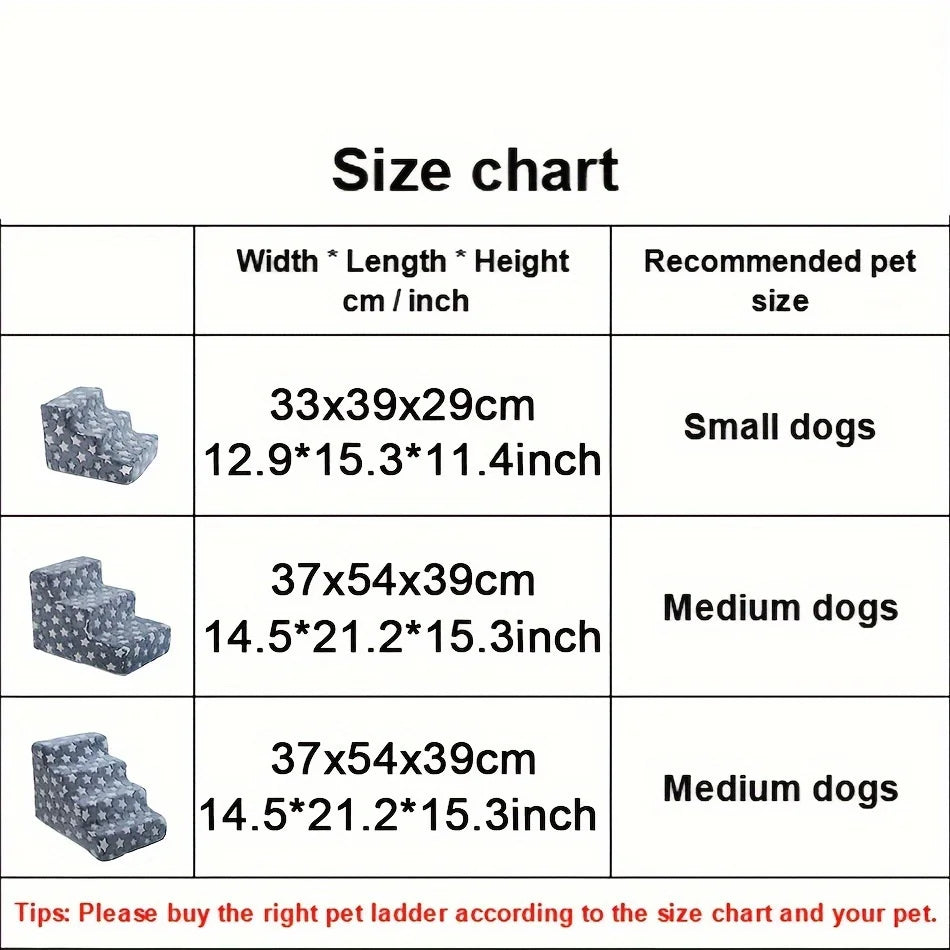 Pets Star Steps Foam Dogs Secure Stairs 3/4 Ramps Non-Slip Pets Steps for Protect Older Dogs Pets with Joint Pain Sofa Bed Ladde Oasis Select