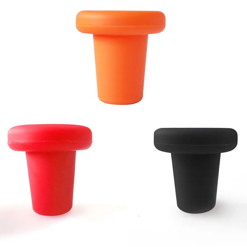 1/2/3/4pcs Silicone Bottle Stoppers Creative Wine Stoppers Bottle Caps Bar Preservation Tools Safe Healthy Home Bar Accessories Oasis Select 3pcs mix