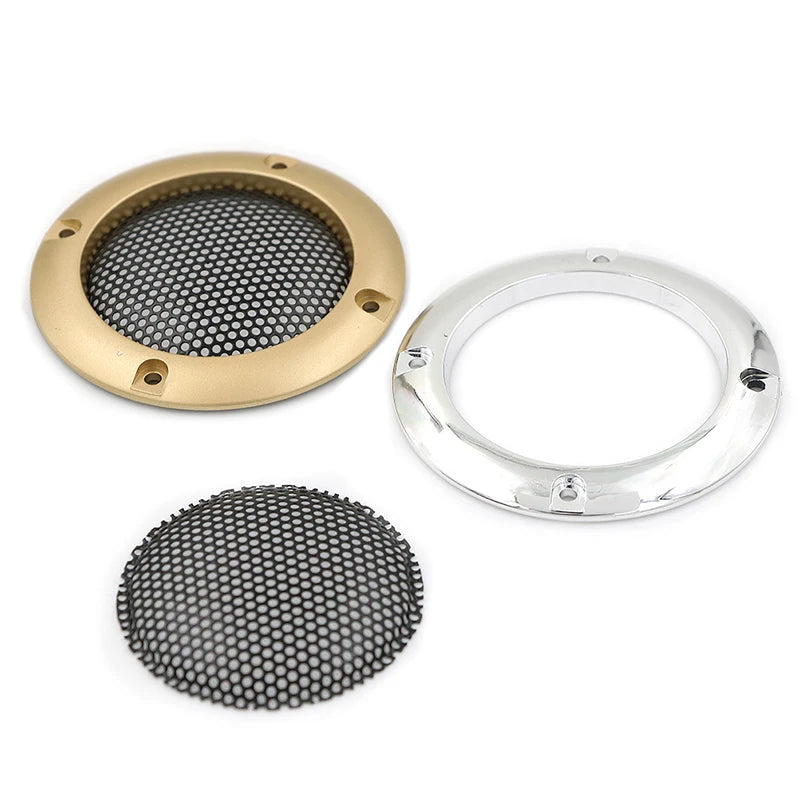 2" Metal Mesh Speaker Grille Covers | Decorative Circle 2-Pack